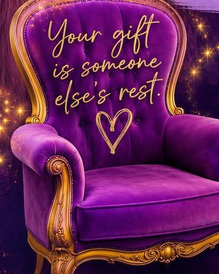 The Alchemy Fairy's velvet throne: your gift is someone else's rest